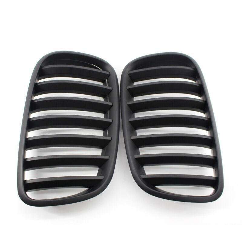 Pair of Matte Black Front Bumper Kidney Grille Fit For BMW E70 X5 E71 X6 07-14