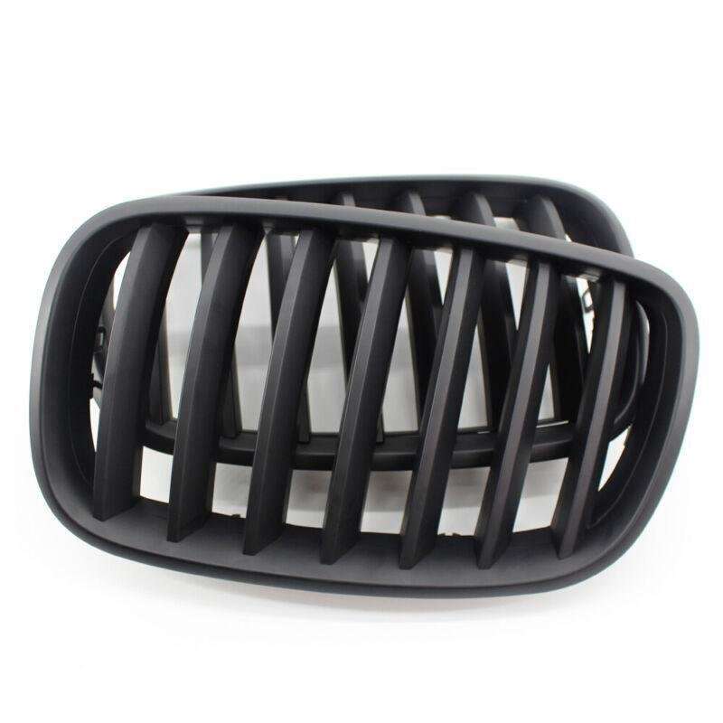 Pair of Matte Black Front Bumper Kidney Grille Fit For BMW E70 X5 E71 X6 07-14