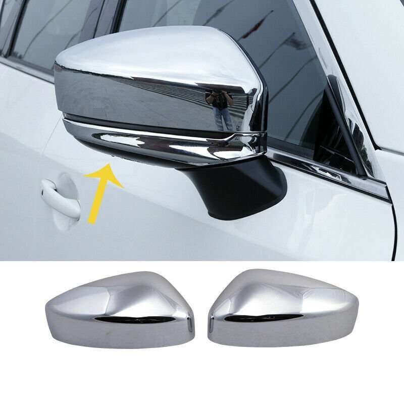 For Mazda CX-5 2017-2024 Chrome Exterior Rear View Side Door Mirror Cap Cover