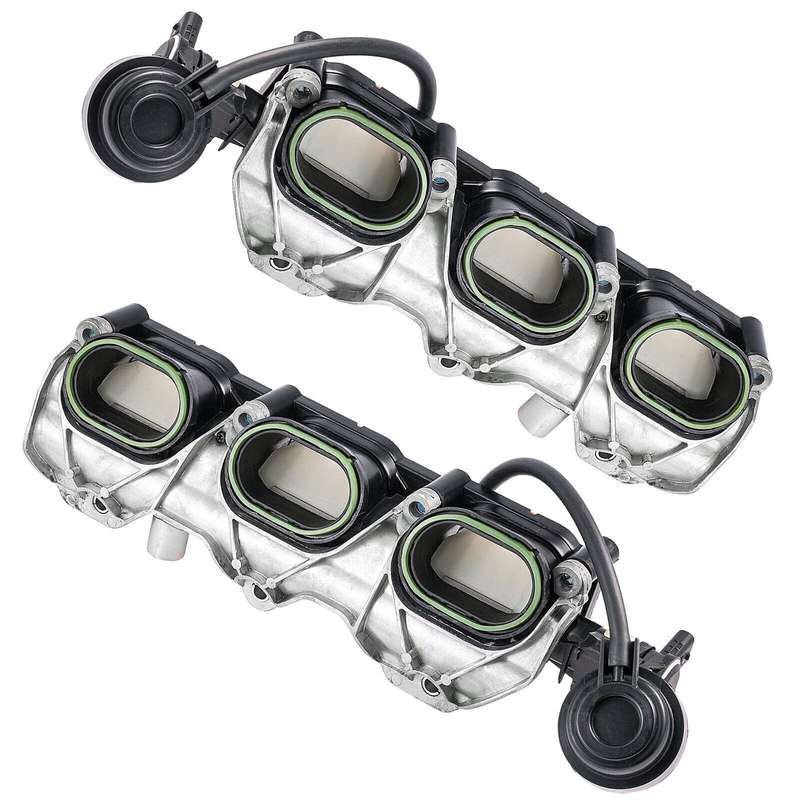 2X Left + Right Side Intake Manifolds compatible Audi A6 A7 Q7 S4 Touareg 3.0T