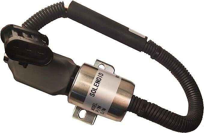 Compatible with Kubota 1753ES-12E6UC4 B1S1CC43 Fuel Shutdown Solenoid Valve 12V