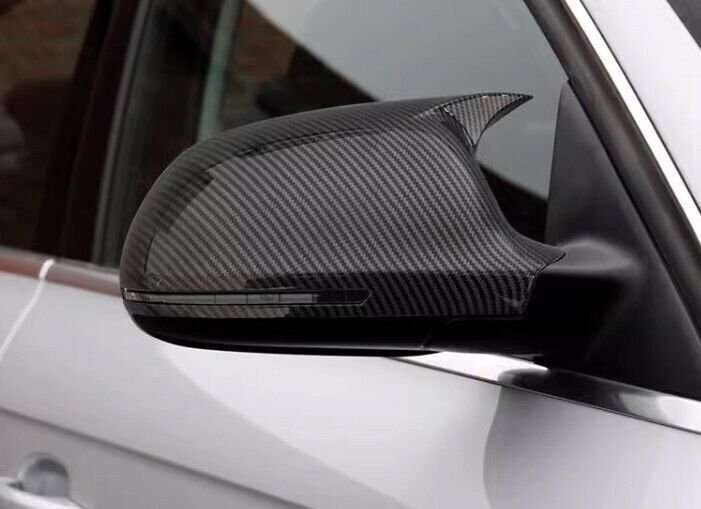 For Audi A4 S4 A5 S5 RS4 RS5 2008-2010 Carbon Fiber OX Horn Rear View Mirror Cap