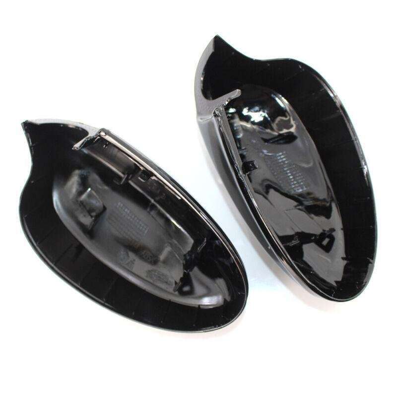 Pair of Car Rearview Mirror Cover Gloss Black Fit For BMW E90 3 Series 06-08