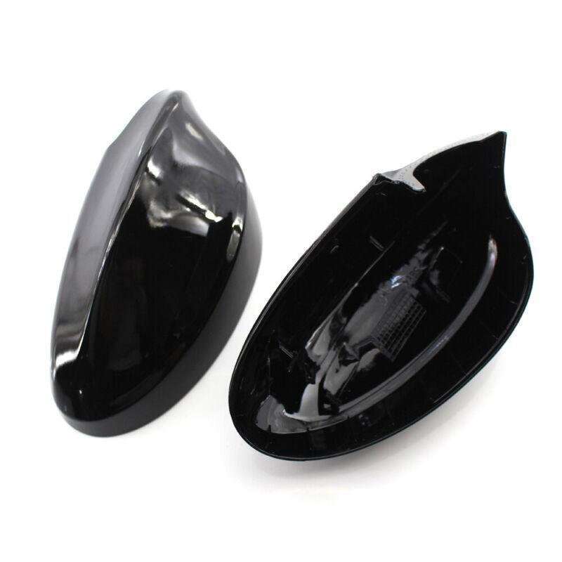 Pair of Car Rearview Mirror Cover Gloss Black Fit For BMW E90 3 Series 06-08