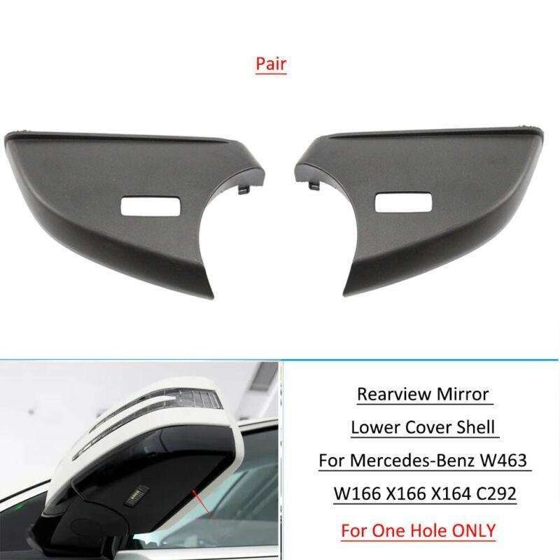 2pcs Set Mirror Lower Cover Cap For Benz ML Class W166 GLS Class X166 2016-2019