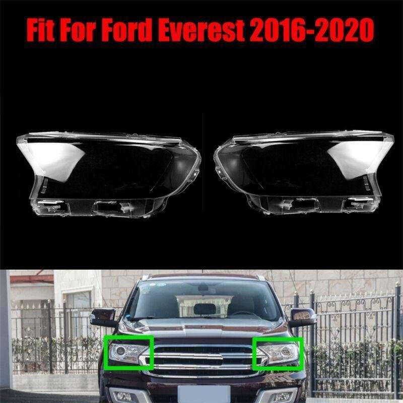 Head Lamp Headlight Headlamp Lens Cover Shell For Ford Everest 2016-2020 Pair