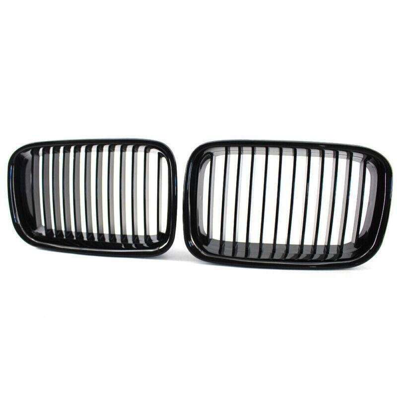 1 Pair Glossing Black Front Center Kidney Grille Fit For BMW 3-Series E36 92-96