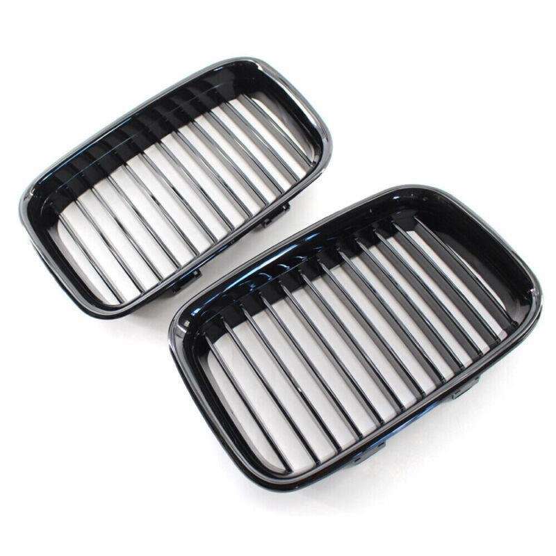 1 Pair Glossing Black Front Center Kidney Grille Fit For BMW 3-Series E36 92-96