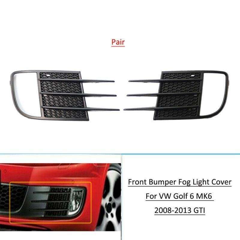 Front Bumper Fog Light Cover Grille Fits For VW Golf 6 MK6 08-13 GTI Left+Right