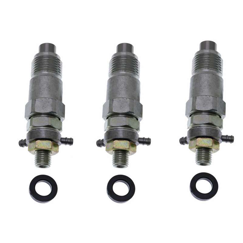 3X Fuel Injectors Nozzel Compatible with Kubota D1302 D1402 V1702 V1902 Engine