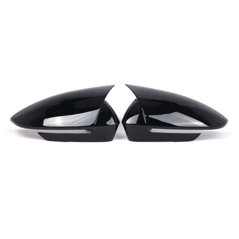 2x Rear View Wing Mirror Cover Caps For VW ID.4 VW ID.5 2021-2024 Gloss Black