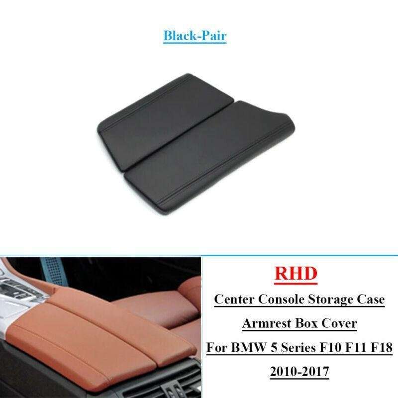 Car Center Console Lid Armrest Box Cover For BMW 5S F10 F11 F18 10-17 Black RHD