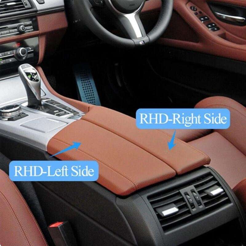 Car Center Console Lid Armrest Box Cover For BMW 5S F10 F11 F18 10-17 Black RHD