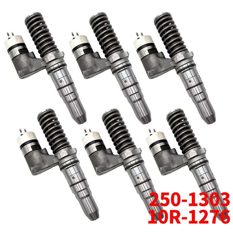 6PCS Fuel Injector compatible with CAT 3512 Diesel Engine 994D 10R-1276 10R1276