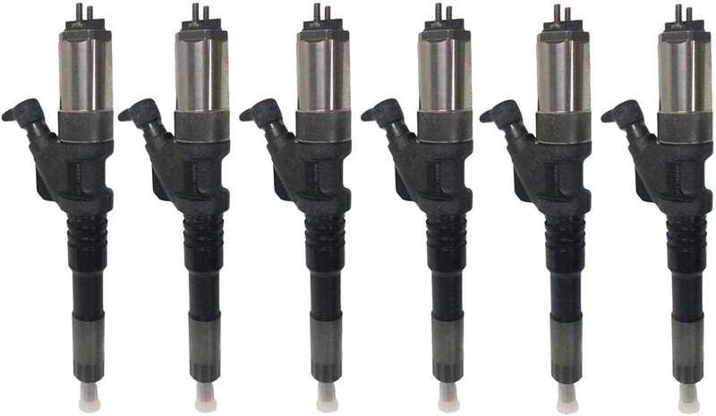 6pcs New Common Rail Injector 095000-0800 Compatible with Komatsu SAA6D125E-3