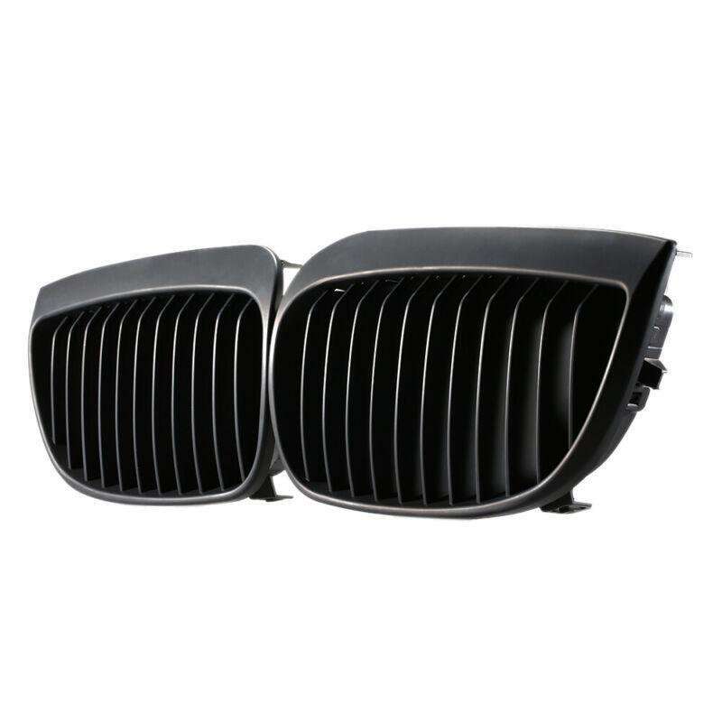 PAIR OF Matte BLACK KIDNEY GRILLES FIT FOR BMW E87 1 SERIES 04-07