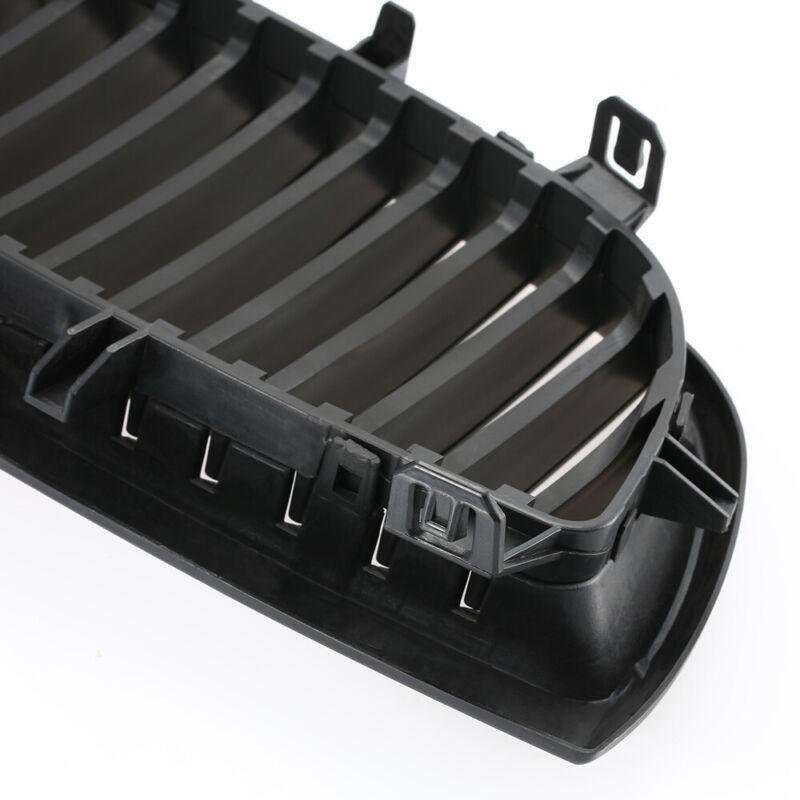 PAIR OF Matte BLACK KIDNEY GRILLES FIT FOR BMW E87 1 SERIES 04-07