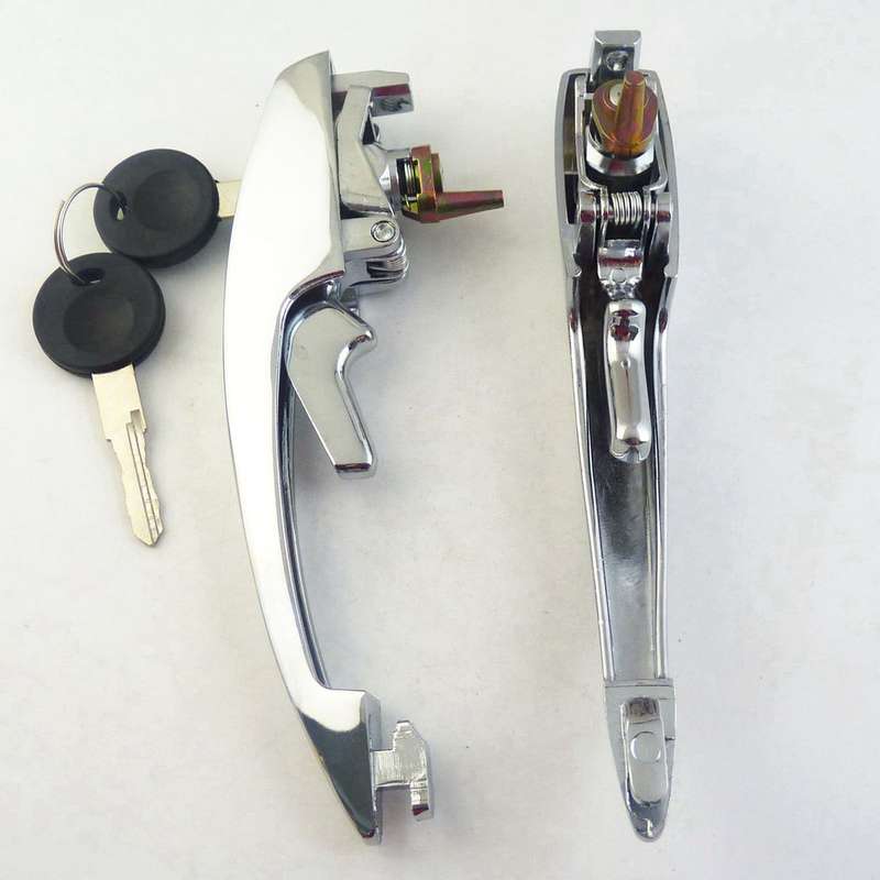 FOR VW Beetle 1968-1979 OUTER DOOR HANDLE FRONT KEYED ALIKE 113898205M 2Pcs New