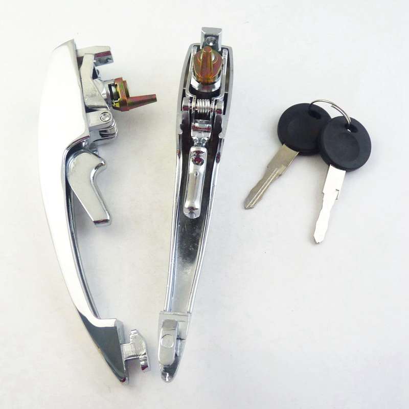 FOR VW Beetle 1968-1979 OUTER DOOR HANDLE FRONT KEYED ALIKE 113898205M 2Pcs New