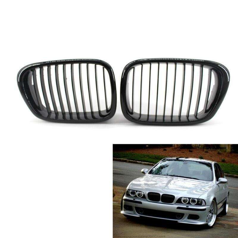 Pair of Front Kidney Grille fit for BMW E39 M5 1999-2003 5 Series Gloss Black