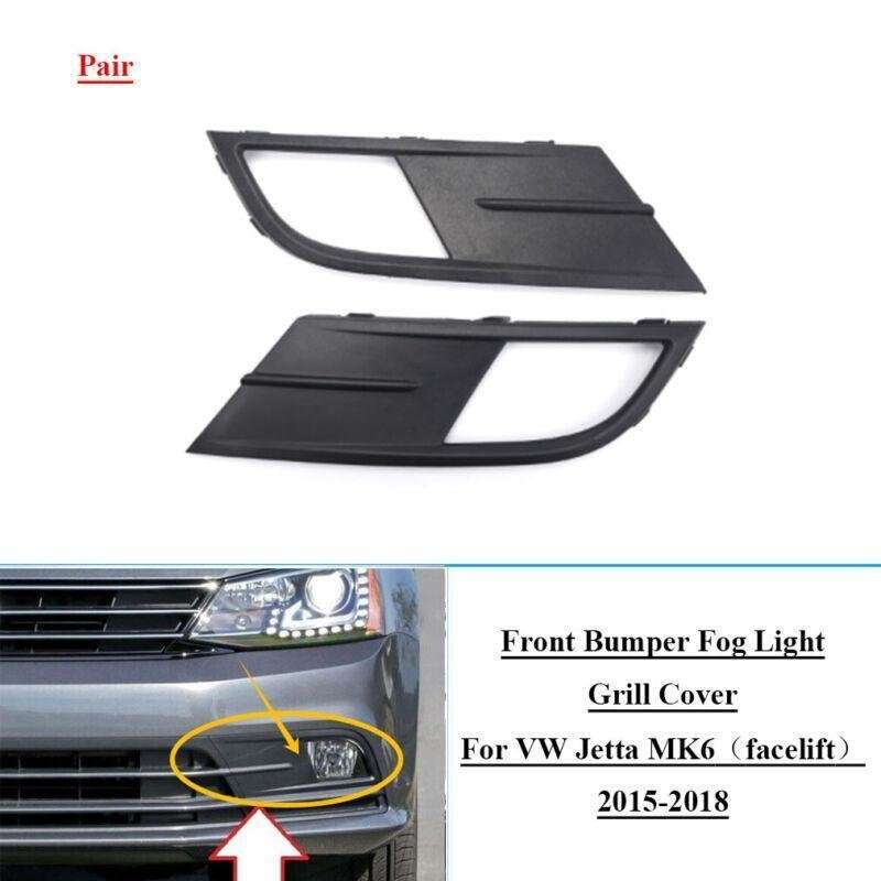 Front Bumper Fog Light Lamp Grille Covers For VW Jetta MK6Facelift15-18 Pair