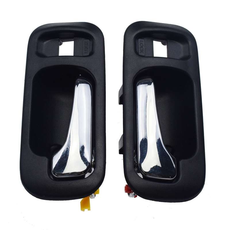 Chrome Inside Door Handles Black 2PCS Front Left &amp; Right For Honda CR-V Odyssey
