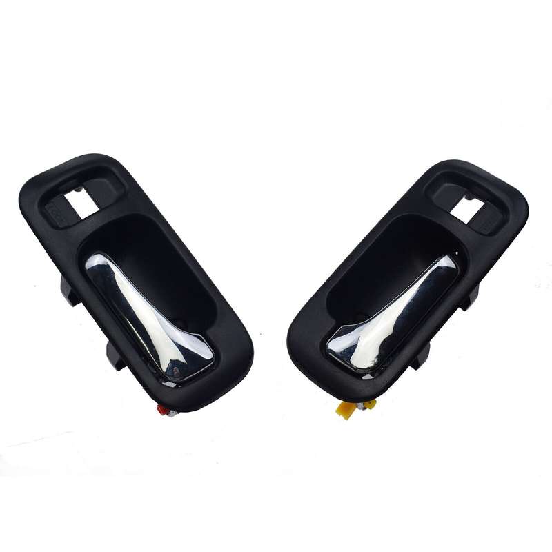 Chrome Inside Door Handles Black 2PCS Front Left &amp; Right For Honda CR-V Odyssey