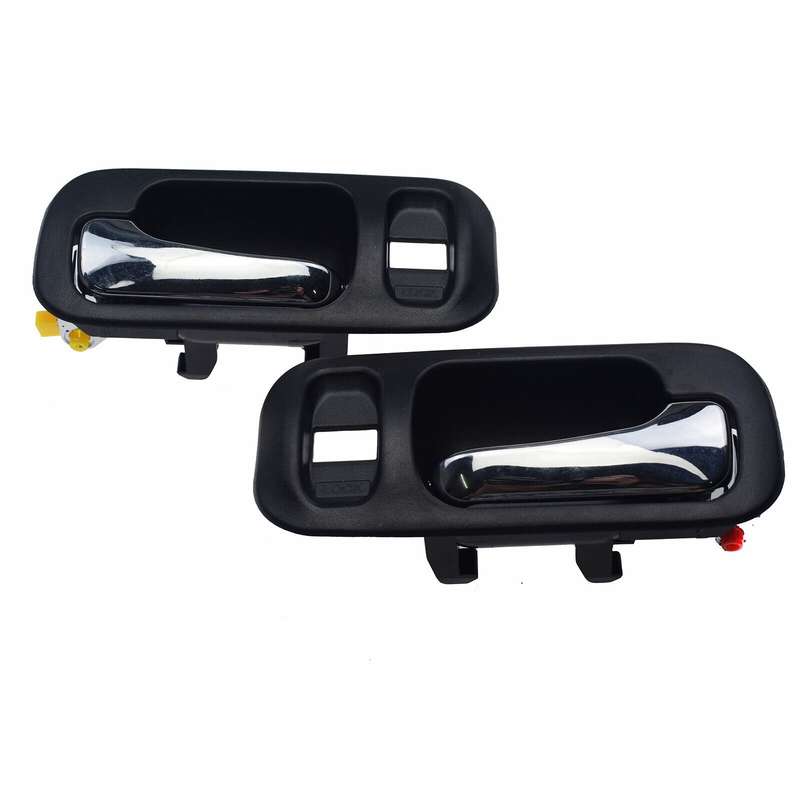 Chrome Inside Door Handles Black 2PCS Front Left &amp; Right For Honda CR-V Odyssey