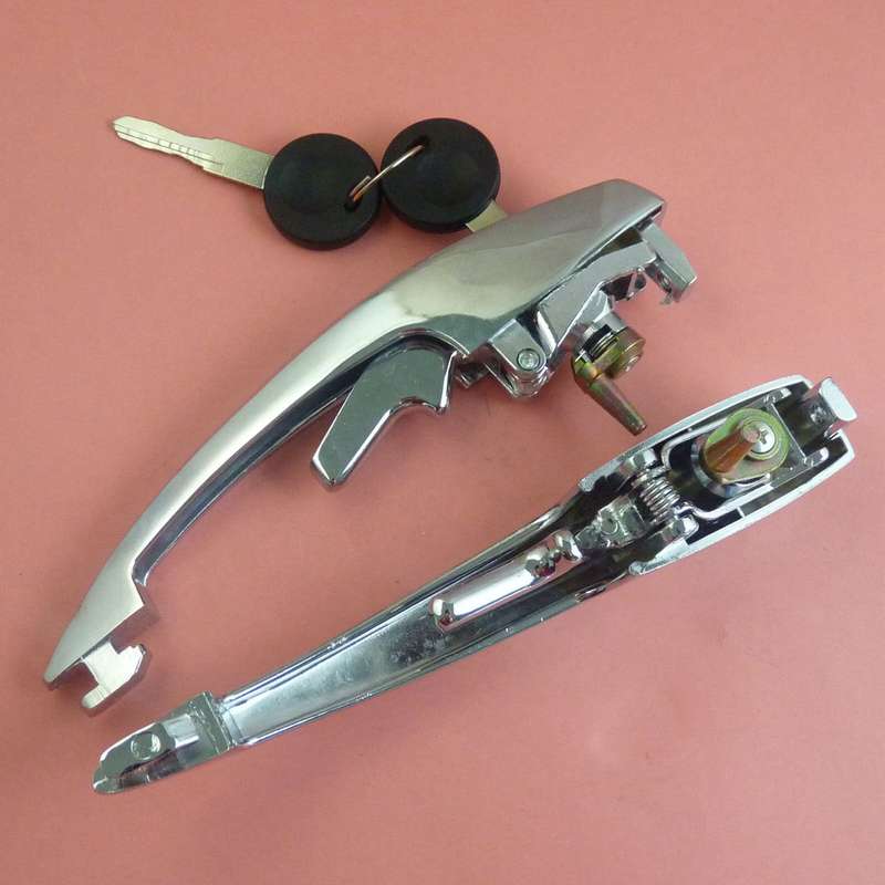A Pair Exterior Door Handles With Key For VW Beetle Karmann Ghia 113837205M