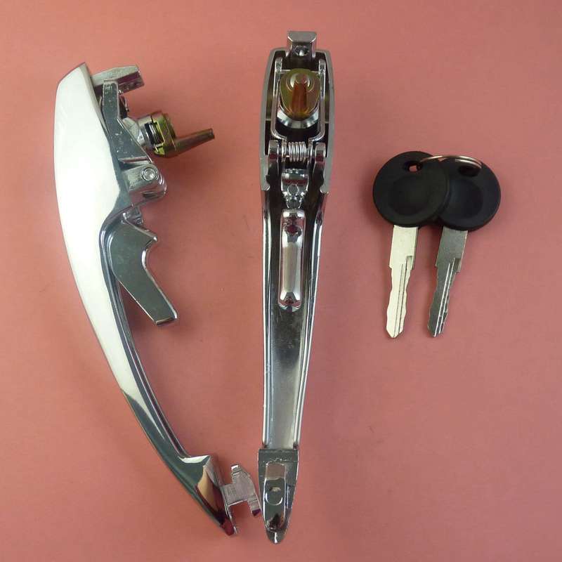 A Pair Exterior Door Handles With Key For VW Beetle Karmann Ghia 113837205M