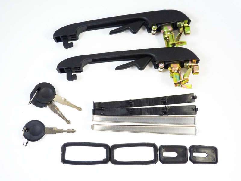 Door Handle Front Left &amp; Right Outside Key For VW Golf Jetta Rabbit 191837205A