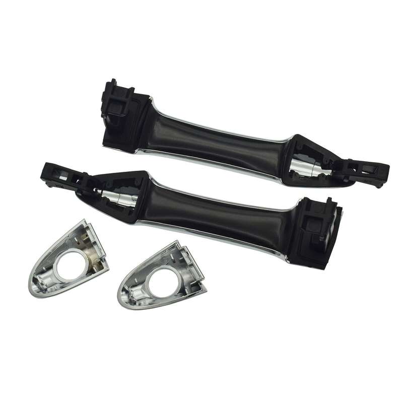 Front Left &amp; Right Exterior Door Handles Chrome Pair For Kia Picanto 2011-2016