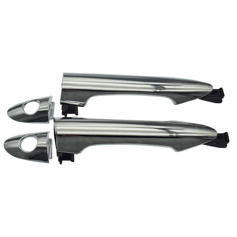 Front Left &amp; Right Exterior Door Handles Chrome Pair For Kia Picanto 2011-2016
