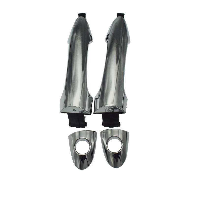 Front Left &amp; Right Exterior Door Handles Chrome Pair For Kia Picanto 2011-2016