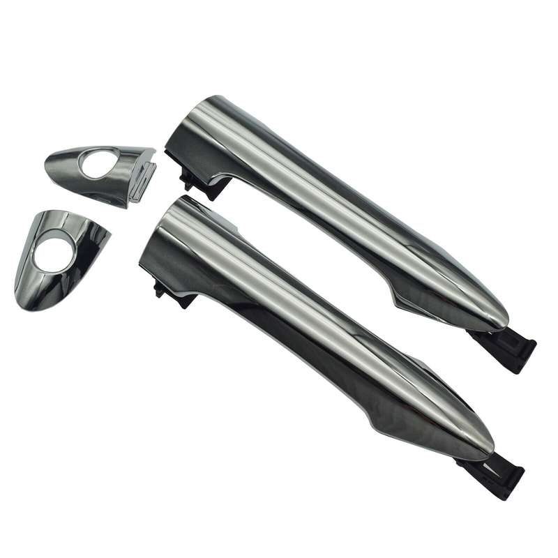 Front Left &amp; Right Exterior Door Handles Chrome Pair For Kia Picanto 2011-2016