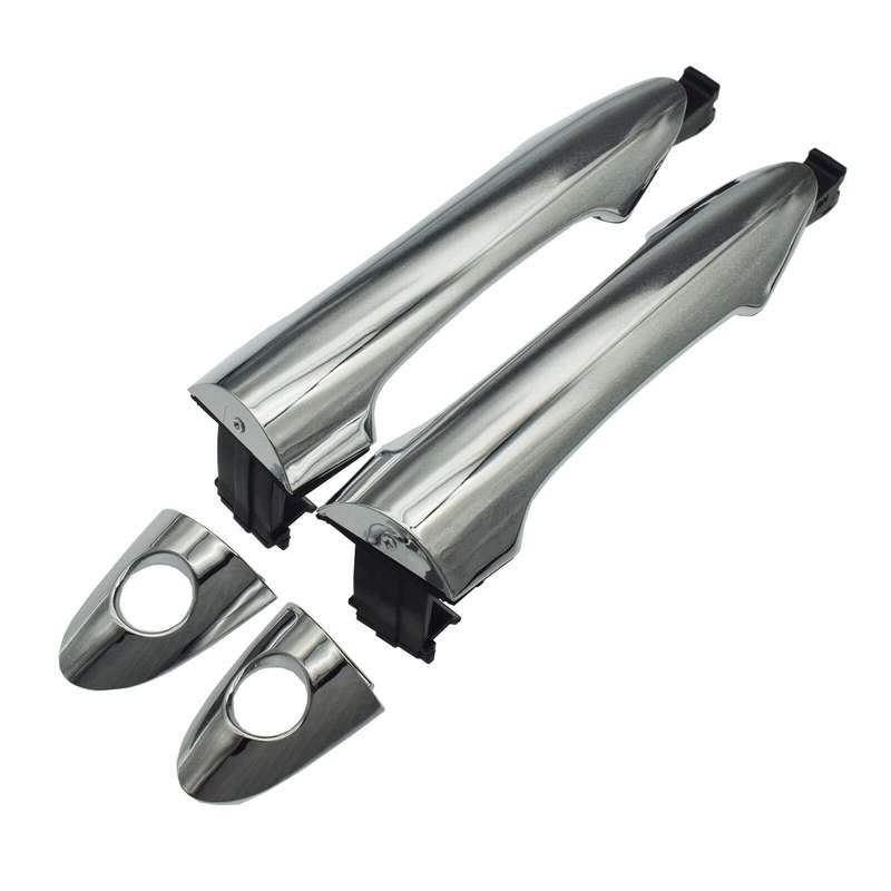 Front Left &amp; Right Exterior Door Handles Chrome Pair For Kia Picanto 2011-2016
