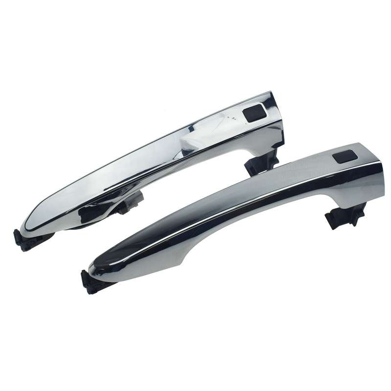 Chrome Front Left &amp; Right Door Smart Key Handles Pair For Hyundai Tucson 2016-20