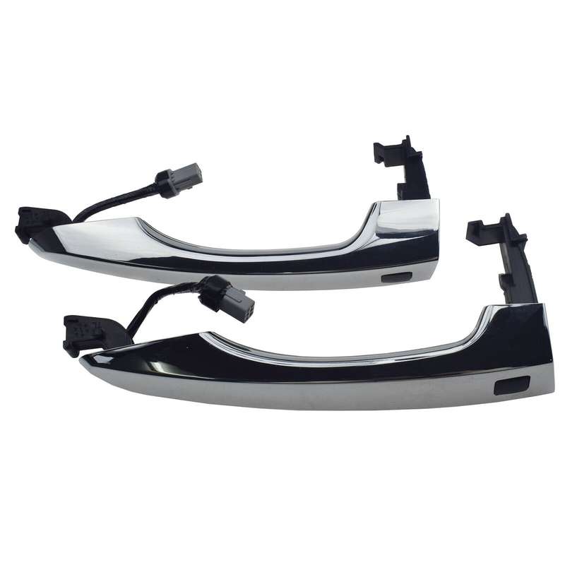 Chrome Front Left &amp; Right Door Smart Key Handles Pair For Hyundai Tucson 2016-20