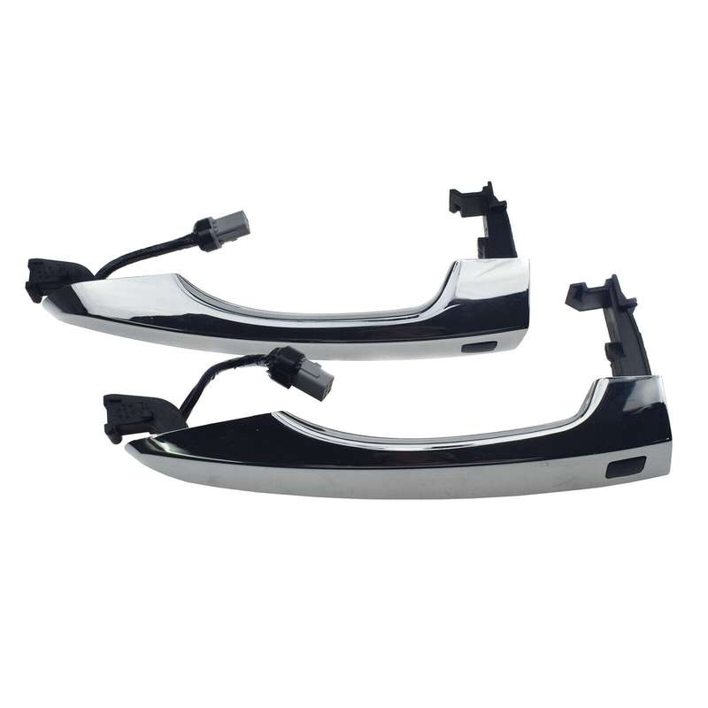 Chrome Front Left &amp; Right Door Smart Key Handles Pair For Hyundai Tucson 2016-20