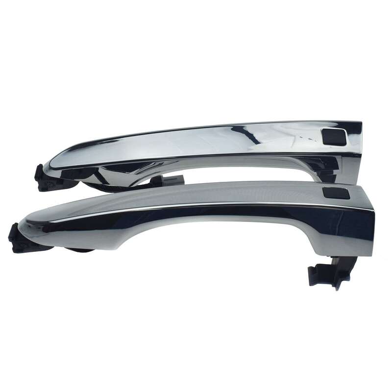Chrome Front Left &amp; Right Door Smart Key Handles Pair For Hyundai Tucson 2016-20