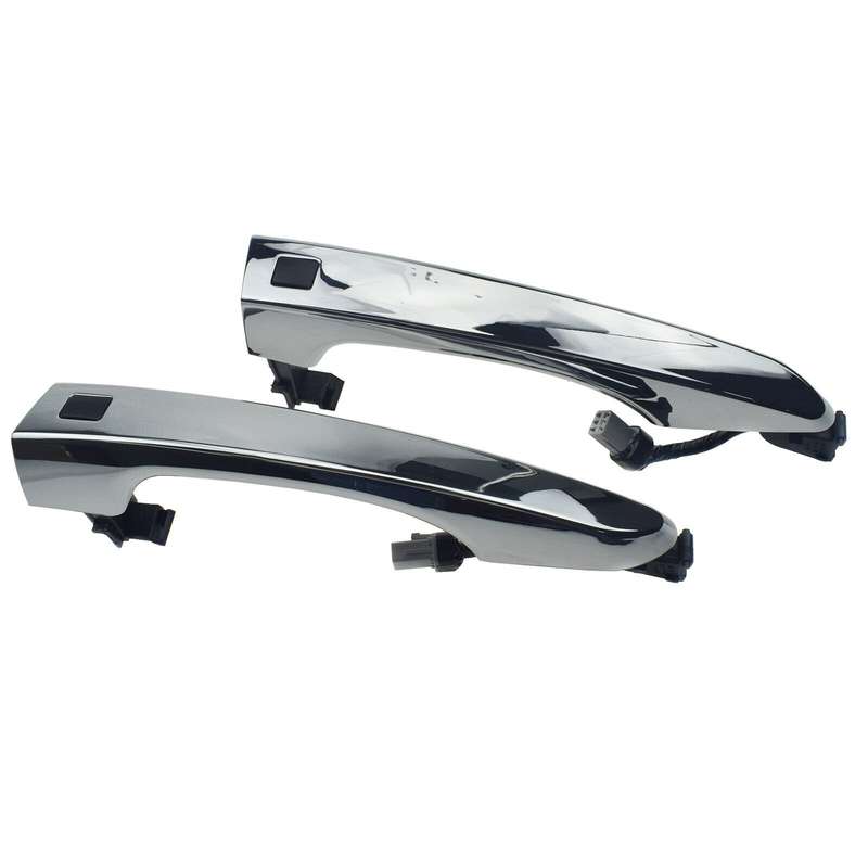 Chrome Front Left &amp; Right Door Smart Key Handles Pair For Hyundai Tucson 2016-20