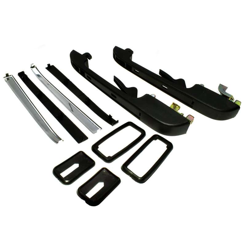 193839205 NEW 2 Pcs Door Handle Rear Left Right Outside Fit For VW Golf Jetta