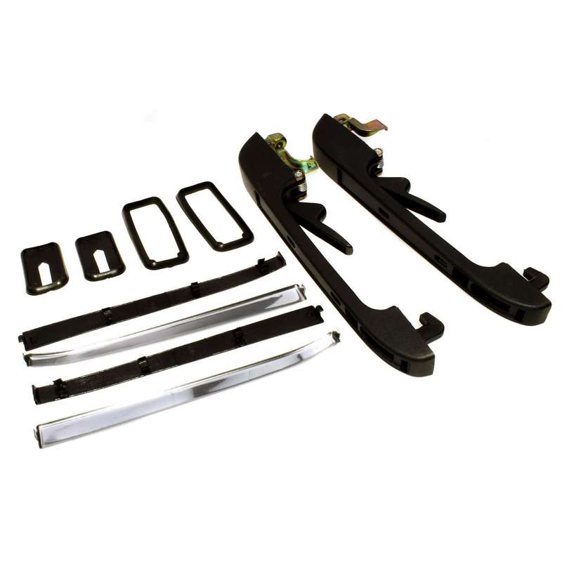 193839205 NEW 2 Pcs Door Handle Rear Left Right Outside Fit For VW Golf Jetta