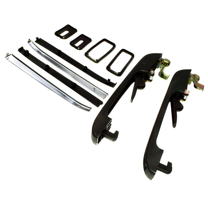 193839205 NEW 2 Pcs Door Handle Rear Left Right Outside Fit For VW Golf Jetta