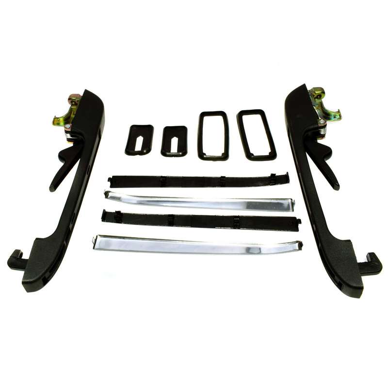 193839205 NEW 2 Pcs Door Handle Rear Left Right Outside Fit For VW Golf Jetta