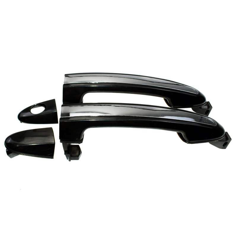 Outside Door Handles Chrome Pair Front Left &amp; Right For Hyundai Santa Fe 2007-12