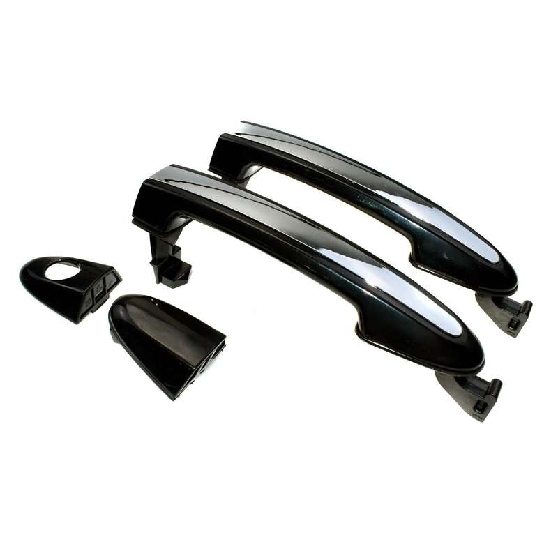 Outside Door Handles Chrome Pair Front Left &amp; Right For Hyundai Santa Fe 2007-12
