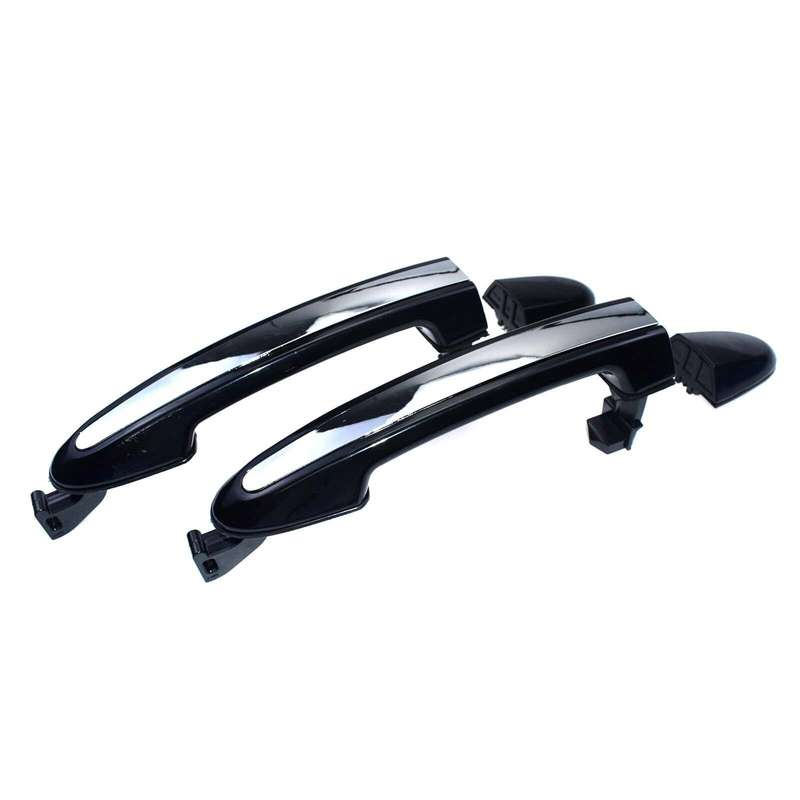 Outside Door Handle Chrome Pair Rear Left &amp; Right For Hyundai Santa Fe 2007-2012