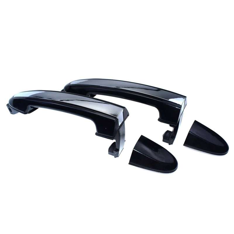 Outside Door Handle Chrome Pair Rear Left &amp; Right For Hyundai Santa Fe 2007-2012