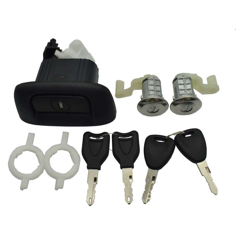 Tailgate Boot Trunk Lock &amp; Door Lock Cylinder Kit For Renault Clio Thalia